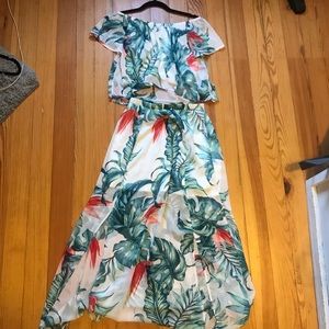 Two piece floral outfit